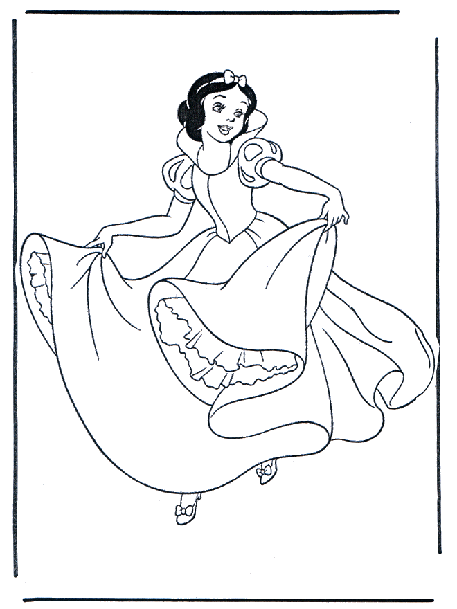 Blanche-Neige 10 - Coloriages Blanche-Neige