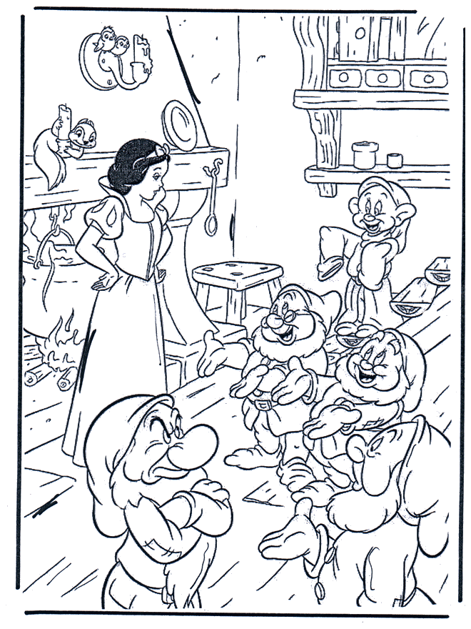 Blanche-Neige 11 - Coloriages Blanche-Neige