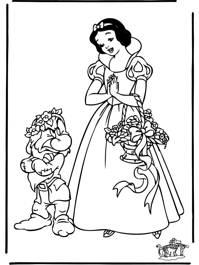 Blanche-Neige 15 - Coloriages Blanche-Neige