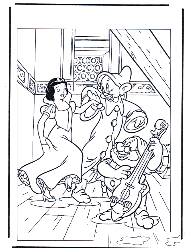 Blanche-Neige 6 - Coloriages Blanche-Neige