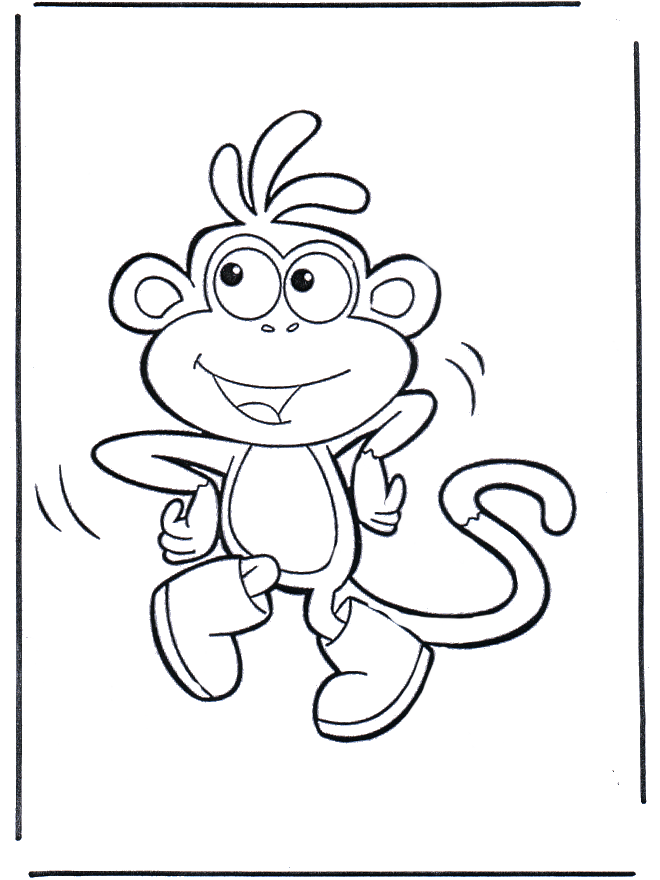 Boots le singe - Coloriages Dora