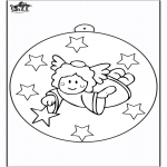 Coloriages Noël - Boule de Noël - Ange 2