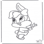 Coloriages d'animaux - Bugs Bunny bébé