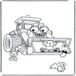 Coloriages pour enfants - Bulldozer de Bob