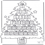 Coloriages Noël - Calendrier  d'avent