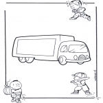 Coloriages faits divers - Camion 1