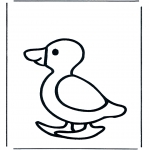 Coloriages d'animaux - Canard 1