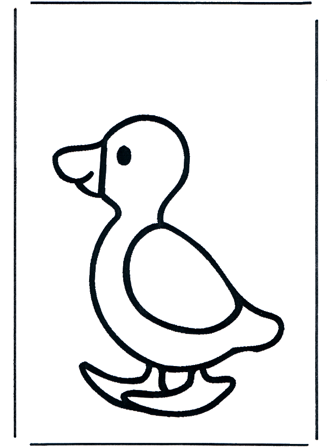 Canard pour les petits - Coloriages animaux