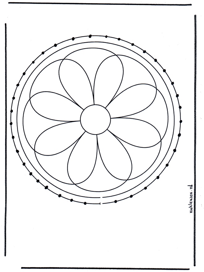 Carte à broder Mandal 2 - Mandalas