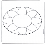 Bricolage cartes de broder - Carte à broder mandala 1