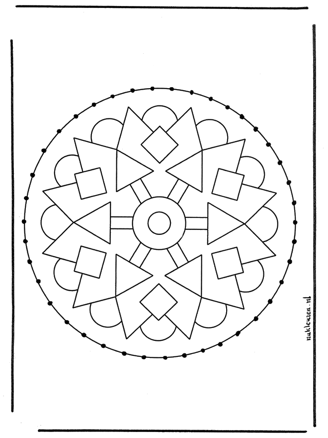 Carte à broder mandala 2 - Mandalas