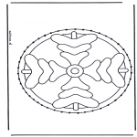 Bricolage cartes de broder - Carte à broder mandala 4