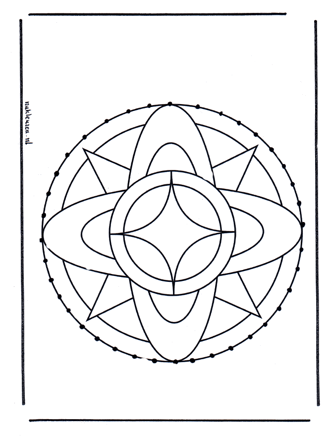 Carte à broder mandala 7 - Mandalas