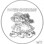 Bricolage coloriages - Carte d'anniversaire