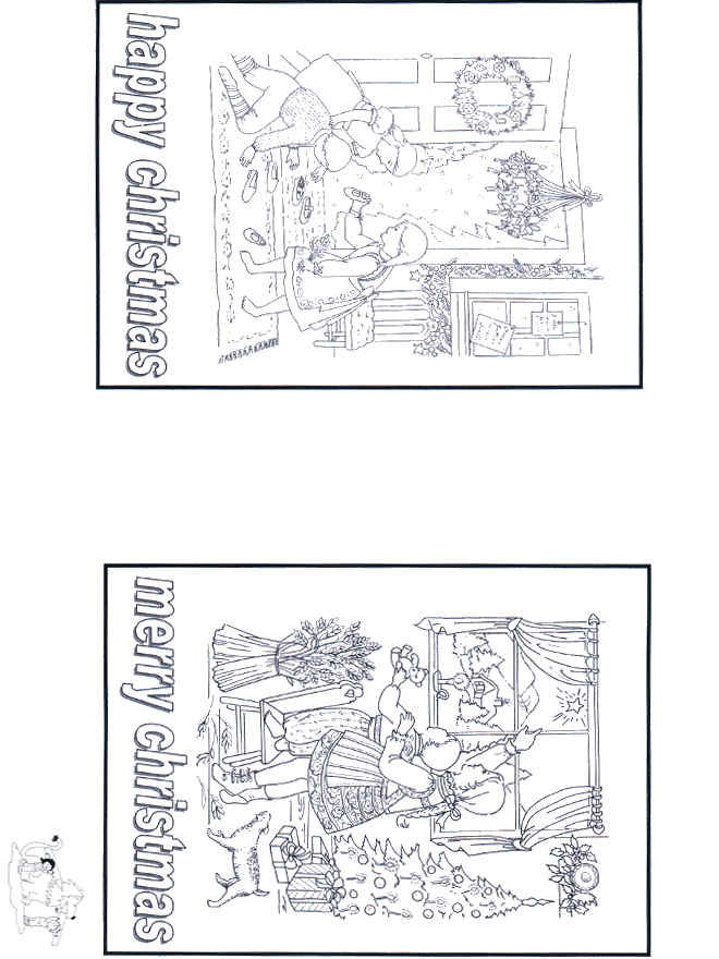 Carte de Noël 1 - Coloriages Noël et Nouvel an