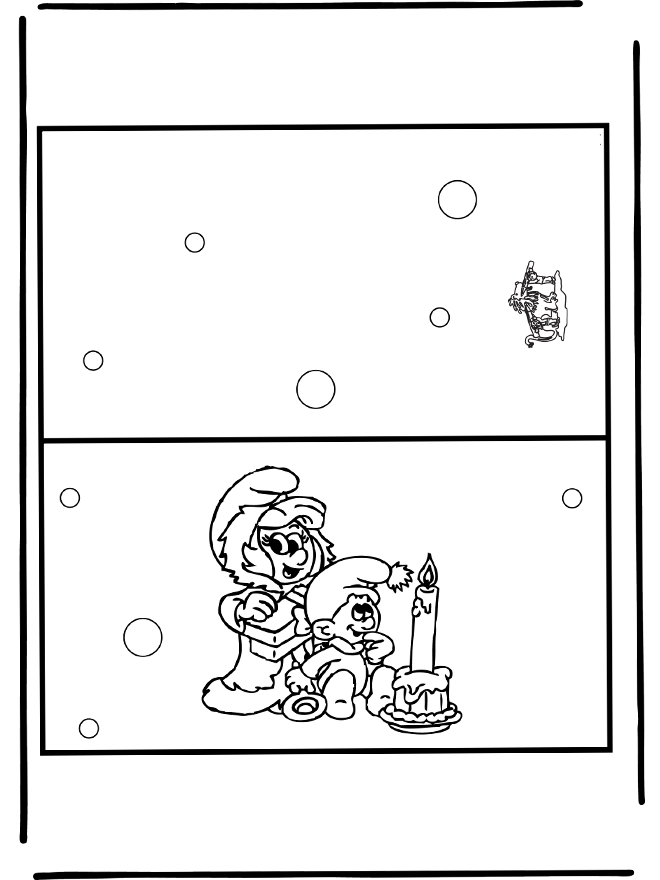 Carte de Noël 12 - Coloriages Noël et Nouvel an