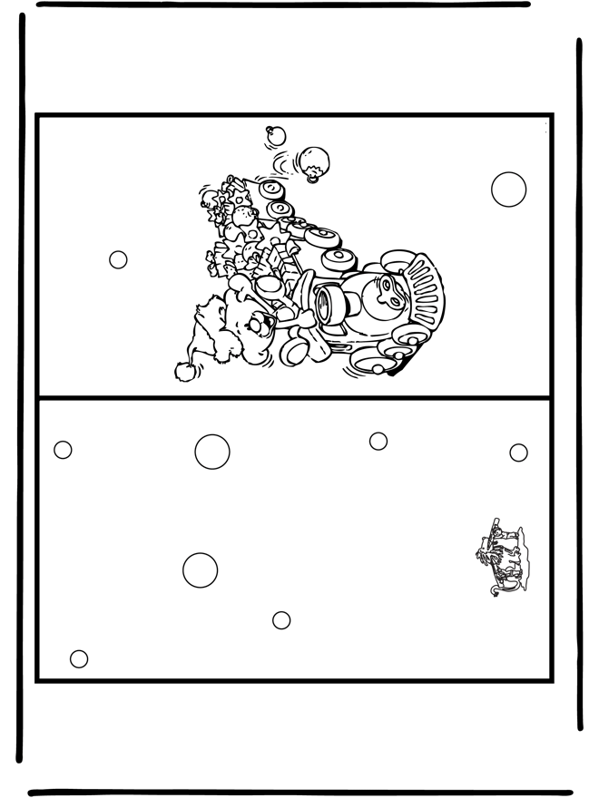 Carte de Noël 13 - Coloriages Noël et Nouvel an