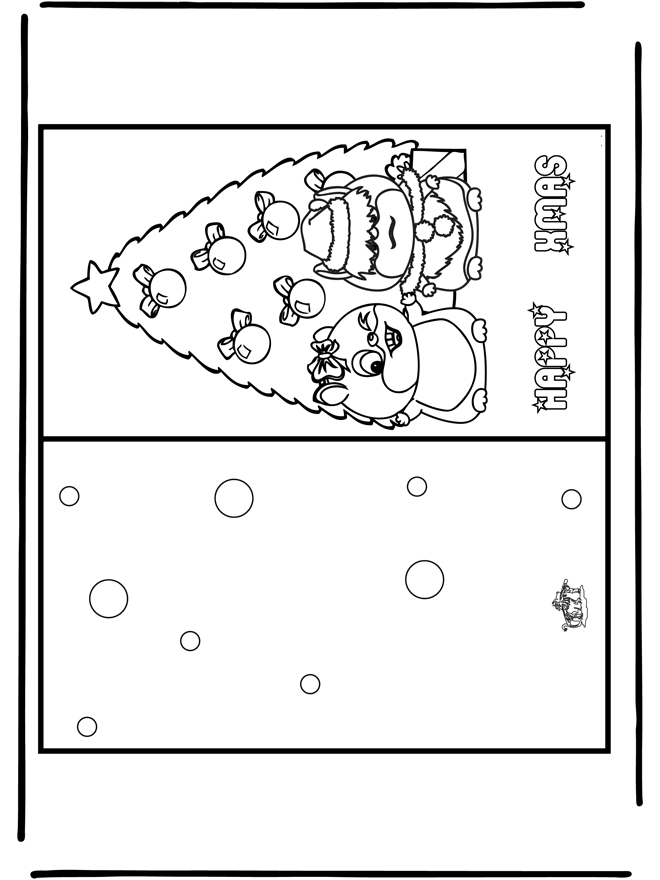 Carte de Noël 15 - Coloriages Noël et Nouvel an