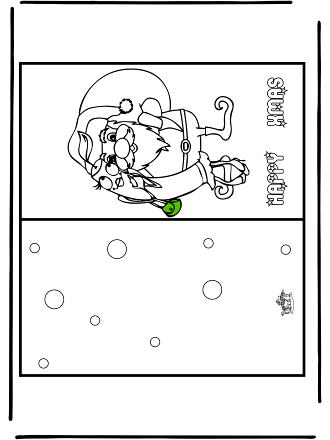 Carte de Noël 16 - Coloriages Noël et Nouvel an