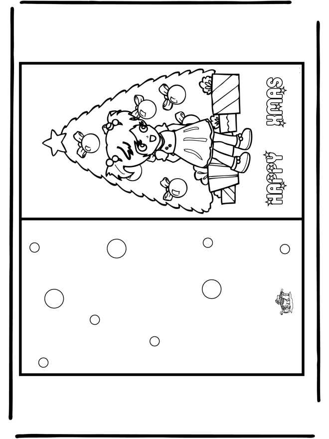 Carte de Noël 17 - Coloriages Noël et Nouvel an