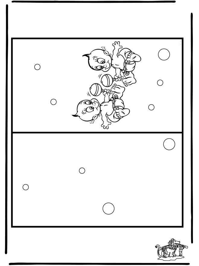 Carte naissance 3 - Coloriages Naissance