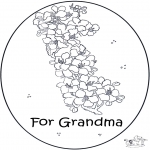 Bricolage coloriages - Carte pour grand-mère