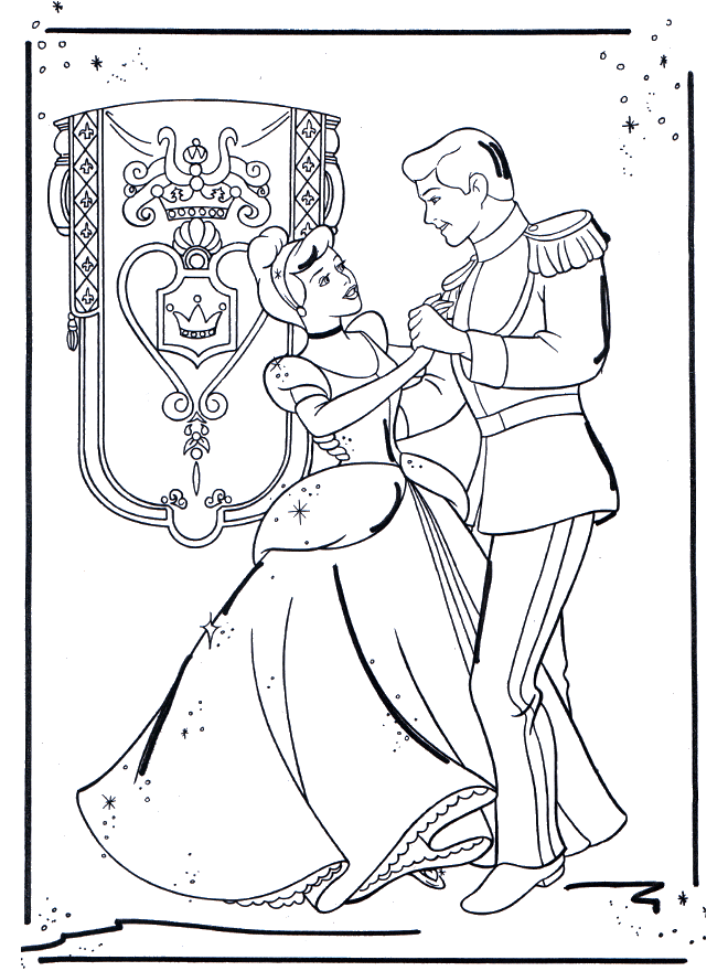 Cendrillon 1 - Coloriages Cendrillon