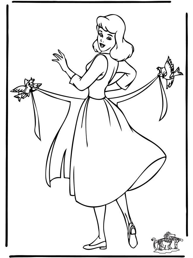 Cendrillon 10 - Coloriages Cendrillon