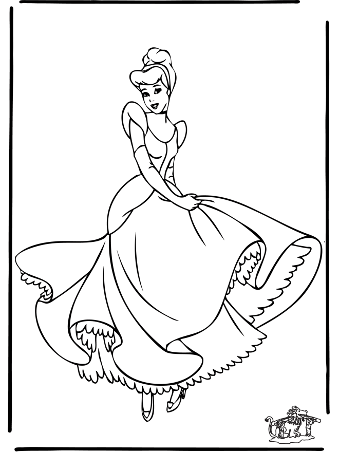 Cendrillon 11 - Coloriages Cendrillon