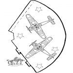 Bricolage coloriages - Chapeau Avion