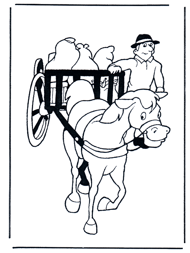 Charette et cheval - Chevaux