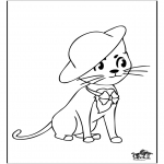 Coloriages d'animaux - Chat 1
