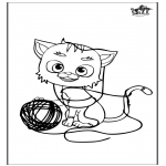 Coloriages d'animaux - Chat 5