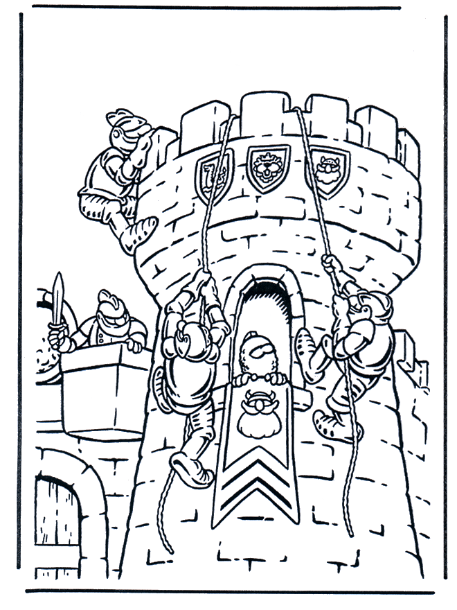 Château 1 - Coloriages Châteaux