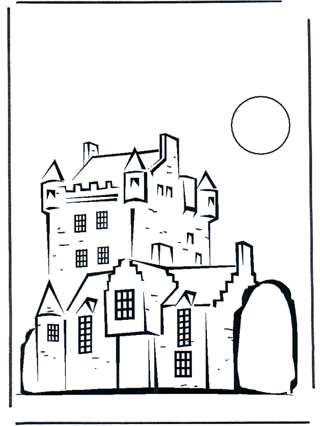 Château 2 - Coloriages Châteaux