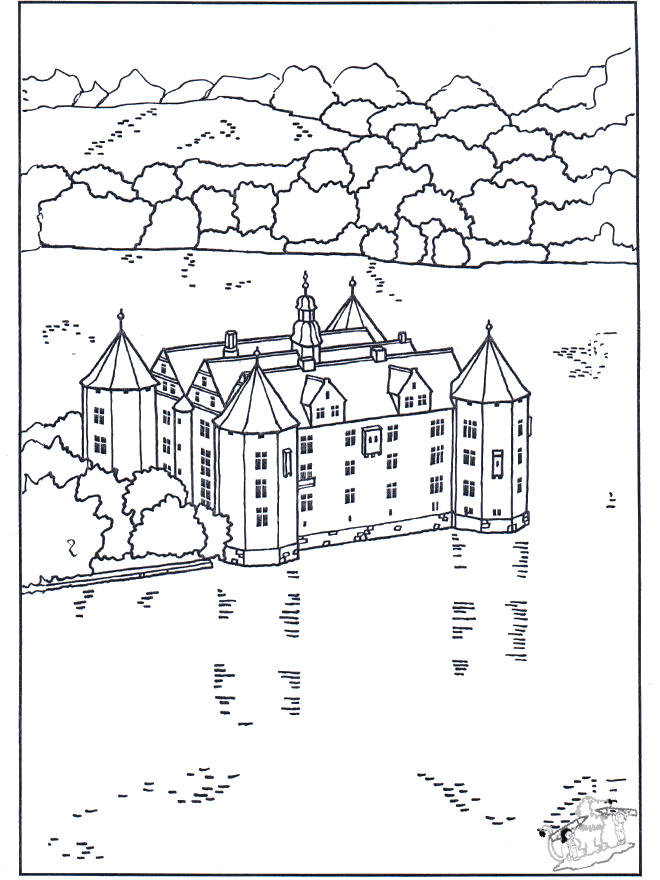 Château 4 - Coloriages Châteaux