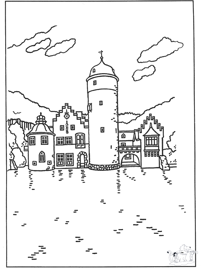 Château 5 - Coloriages Châteaux