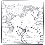 Coloriages d'animaux - Cheval 4