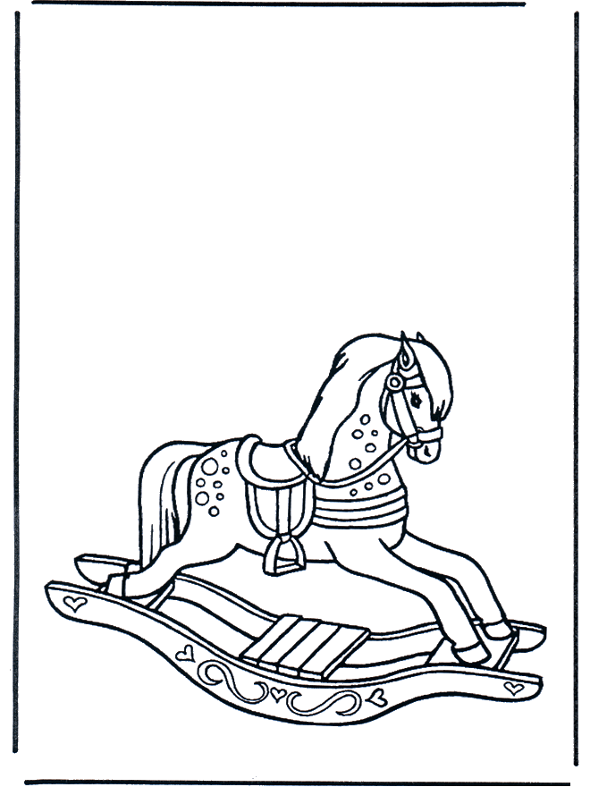 Cheval à bascule 1 - coloriages jouets