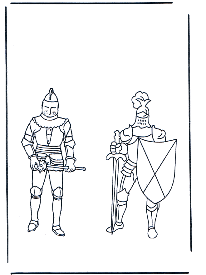 Chevaliers - Coloriages Chevalier