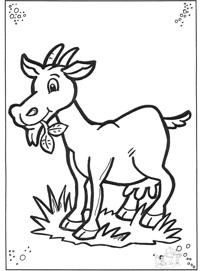 Chèvre 2 - Coloriages Animaux de la ferme