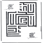 Bricolage coloriages - Chien labyrinthe