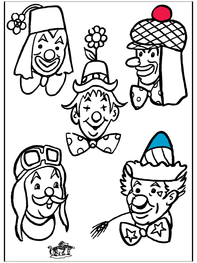 Clown 2 - Coloriages Cirque