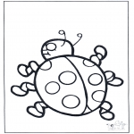 Coloriages d'animaux - Coccinelle 2