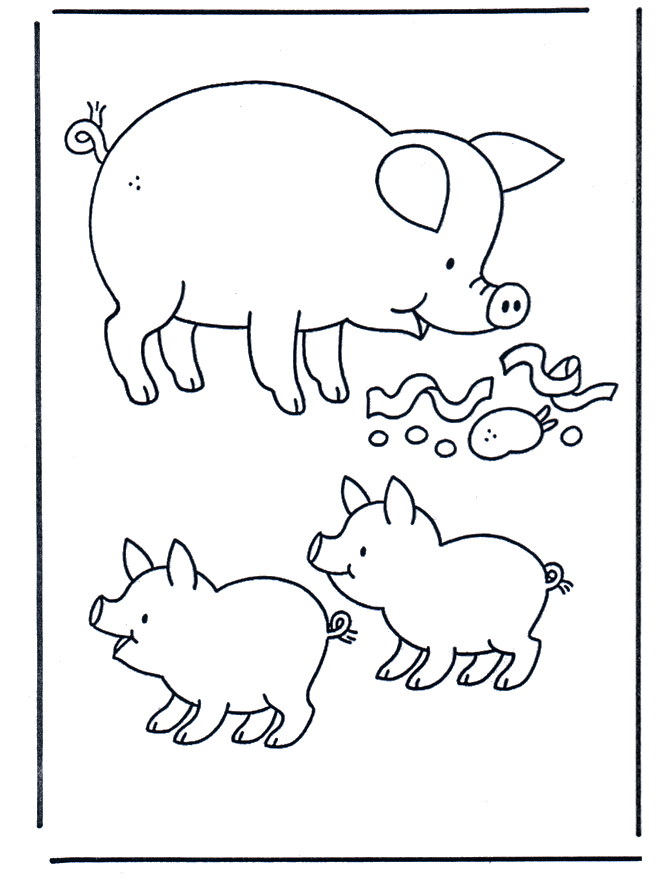 Cochon - Coloriages Animaux de la ferme