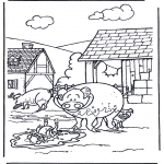 Coloriages d'animaux - Cochons 3