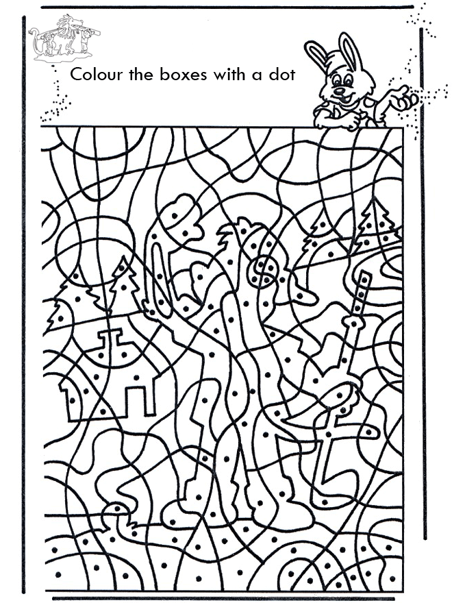 Coloriage à numéro 3 - Coloriages à numero