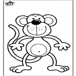 Coloriages d'animaux - Colorie de Singe