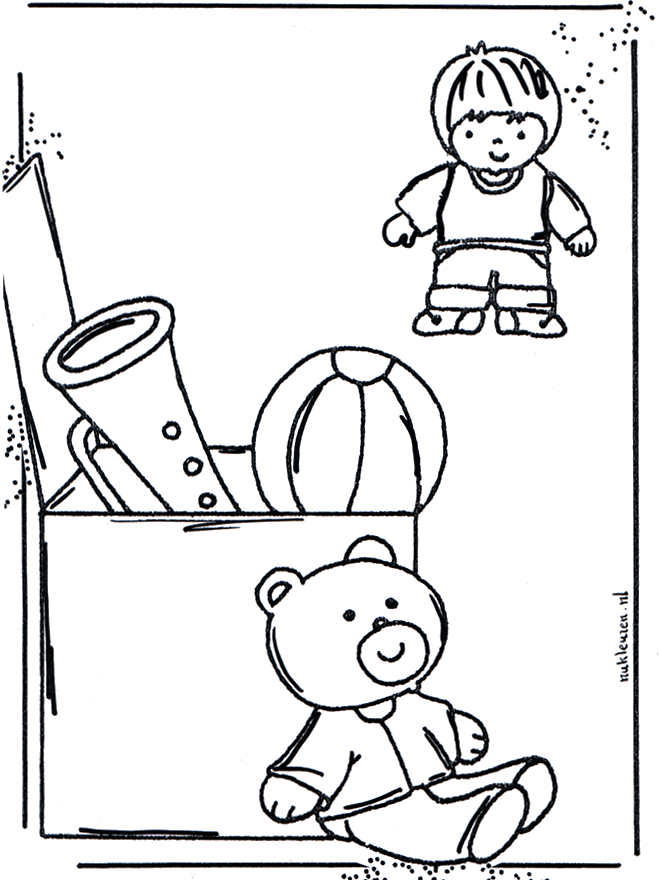 Colorie les jouets 1 - coloriages jouets