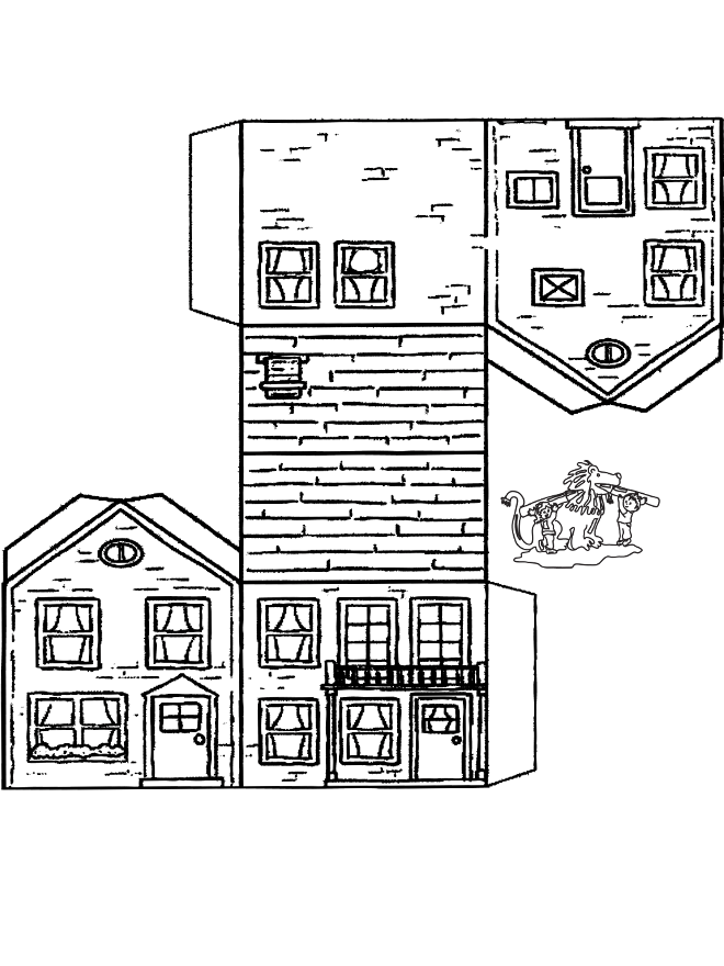 Construis ta maison 2 - Coloriages Maisons